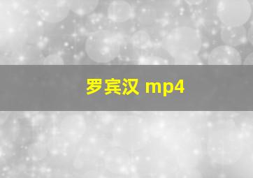 罗宾汉 mp4